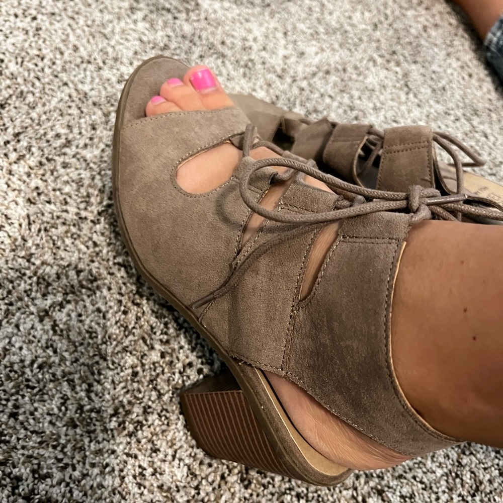 Sandals with a heel